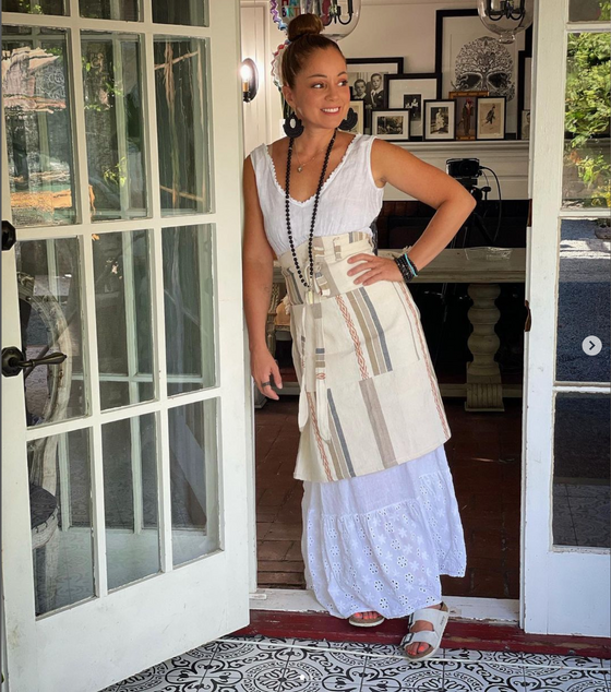 Classic CM Half Apron from Oaxaca +  autographed copy of Cocinando on Cook Street!